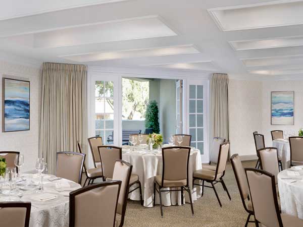 Library room for event at L'Auberge Del Mar